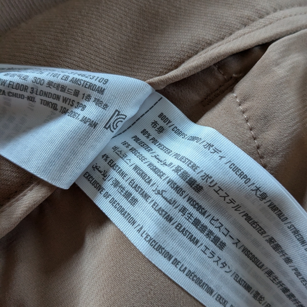 NWOT Abercrombie and Fitch A&F Sloane Tailored Pant in Brown - Picture 9 of 10